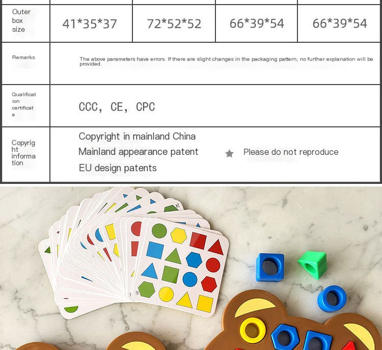 Montessori Shape Matching Game