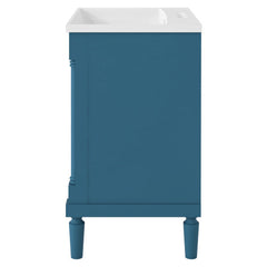 24  Bathroom Vanity With Top Sink, 2-Tier Modern Bathroom Storage Cabinet, Single Sink Bathroom Vanity, Large Storage Shelves