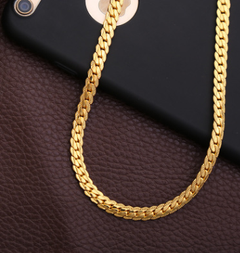 Personalized Men's 5MM Side 18K Gold Necklace