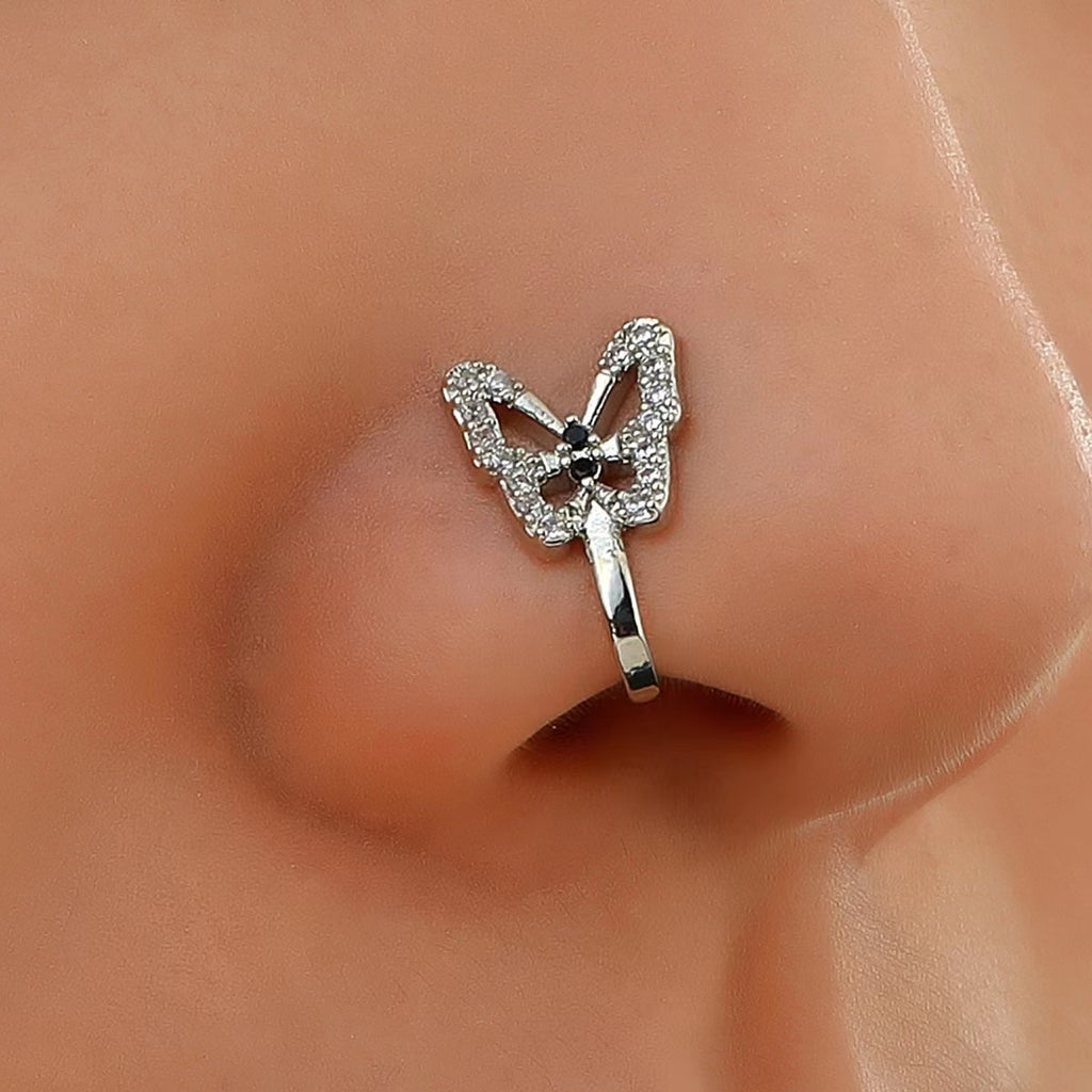 U-Shaped Butterfly Nose Ring