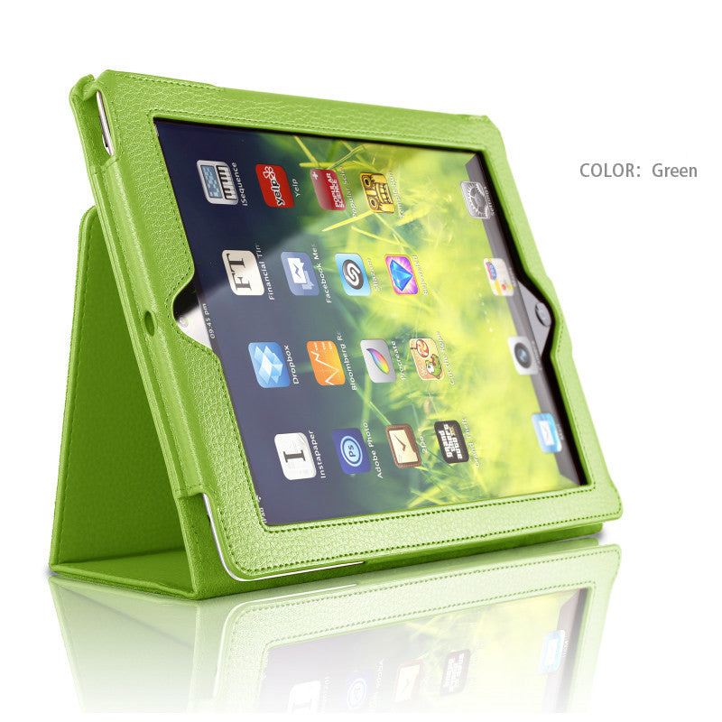 Litchi Pattern iPad Mini Case with Stand for iPad 4