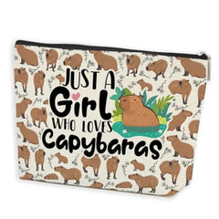 Capybara Makeup Bag Capybara Gifts Capybara Stuff Capybara Birthday Decorations Animal Lover Gifts for Women Girl Friend Graduation Friendship Birthday Gifts for Capybara Lovers Cosmetic Bag