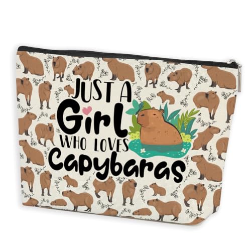 Capybara Makeup Bag Capybara Gifts Capybara Stuff Capybara Birthday Decorations Animal Lover Gifts for Women Girl Friend Graduation Friendship Birthday Gifts for Capybara Lovers Cosmetic Bag